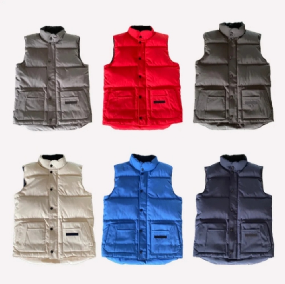 Winter gilet mens vest designer down jacket luxury man woman feather filled material coat embroidered badge warm outerwear full label jackets pop couple coats 032