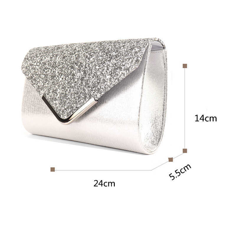 Clutch Bag Fashion New Style Pu Glitter Banquet Bag Makeup Bag Evening Dress Bag Women Tote Bag 240920