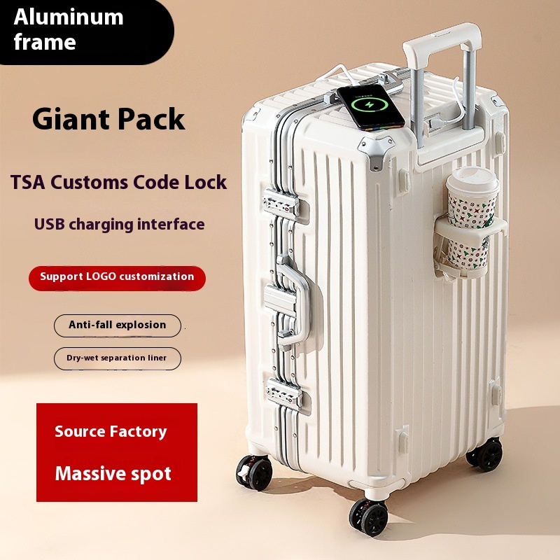 24 Aluminum Trolley Lage: Durable & Spacious Suitcase hot for Travelers