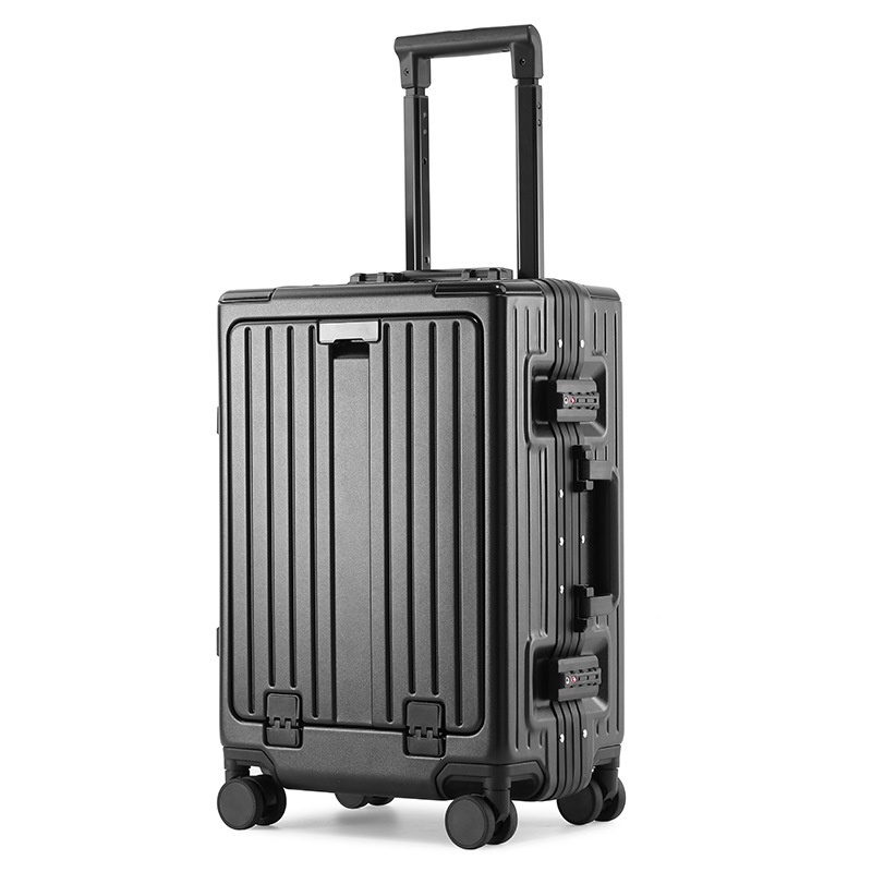 Luggage box with high aesthetic value, female front opening, business travel male aluminum frame, trolley computer boarding password box, 20 inches