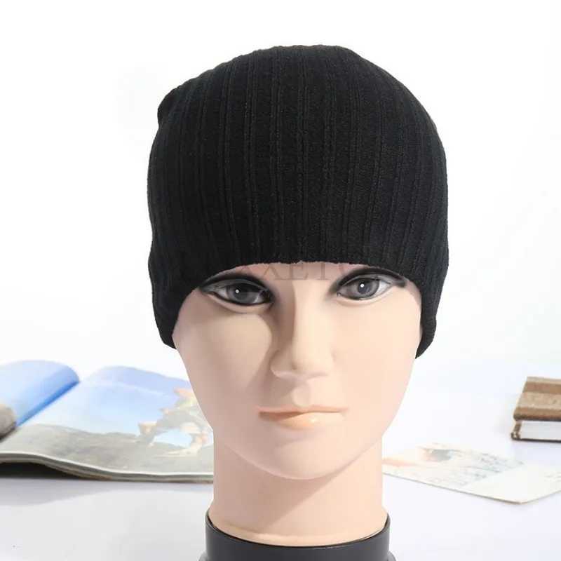 Wintercustom Made Hats for Women Beanie Cap Solid Warm Hats Knitted Skullies Beanies Man Thick Warm Caps Black Gray White ColorsX240924