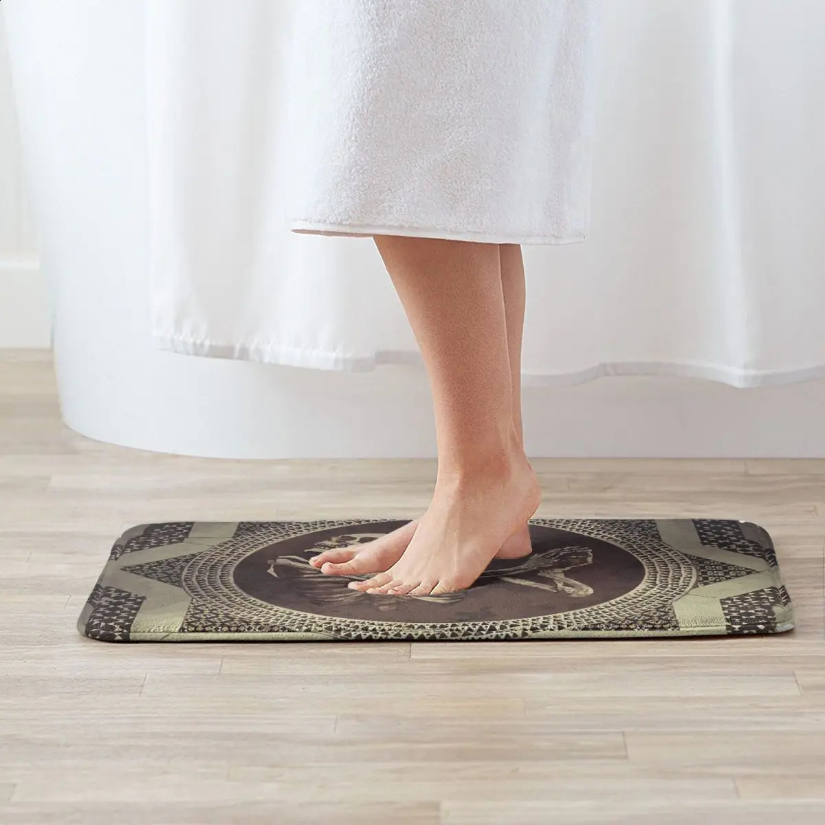 Hannibal Dancing Skull Skeleton Mosaic Meme Y2K Bedroom Mat Rug Home Doormat Living Room Carpet Balcony 240918