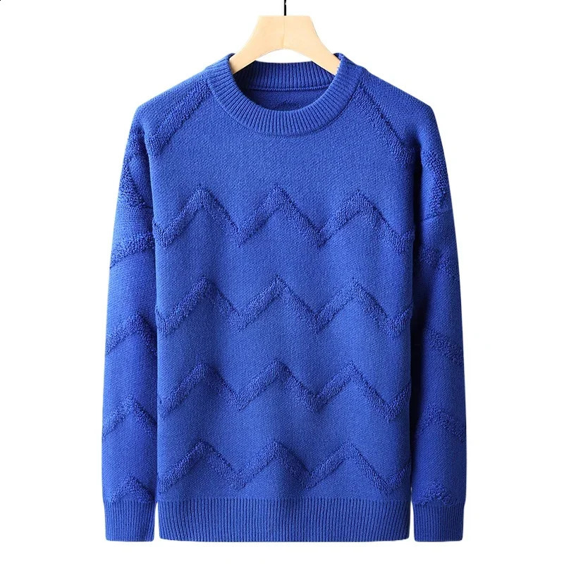 Suepr Autumn Round Neck Mens Knitted Bottom Sweater Size XL XXL 4XL 5XL 6XL 7XL 8XL 9XL 240923