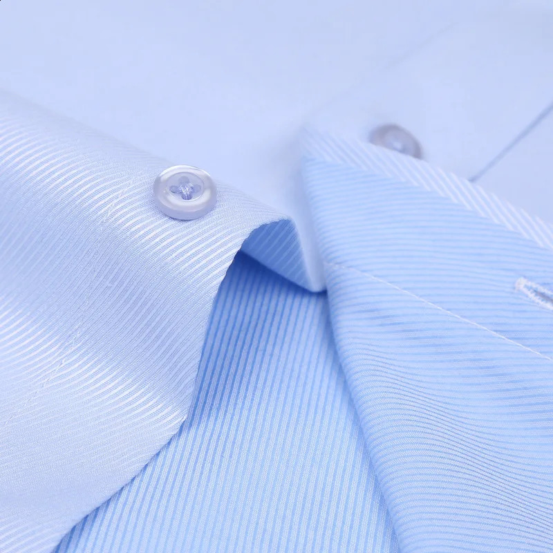 M~6XL Mens French Cuff Dress Shirt White Long Sleeve Formal Business Buttons Male Shirts Regular Fit Cufflinks Shirt 240925