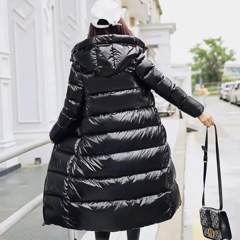2023 Hooded Parkas Winter Warm Down Jacket Women Long Coat Waterproof Cold Puffer 240923