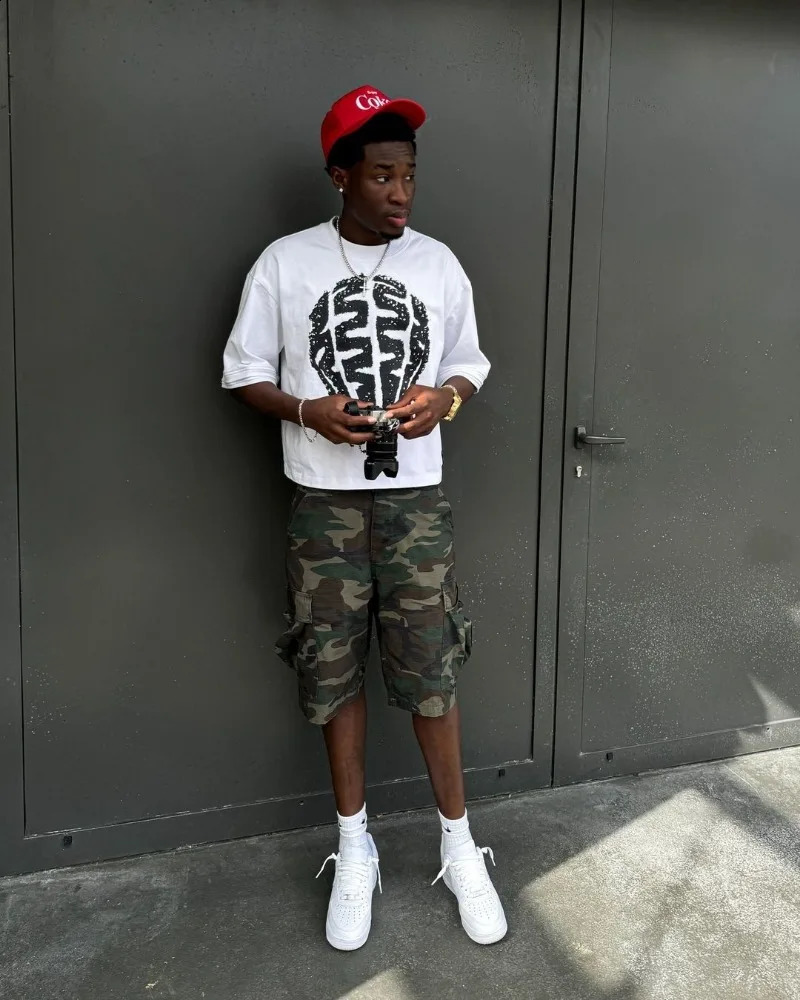 American Summer High Street Retro Trendy Shortsleeved Men Y2k Harajuku Fashion Loose Casual Tshirt 240924