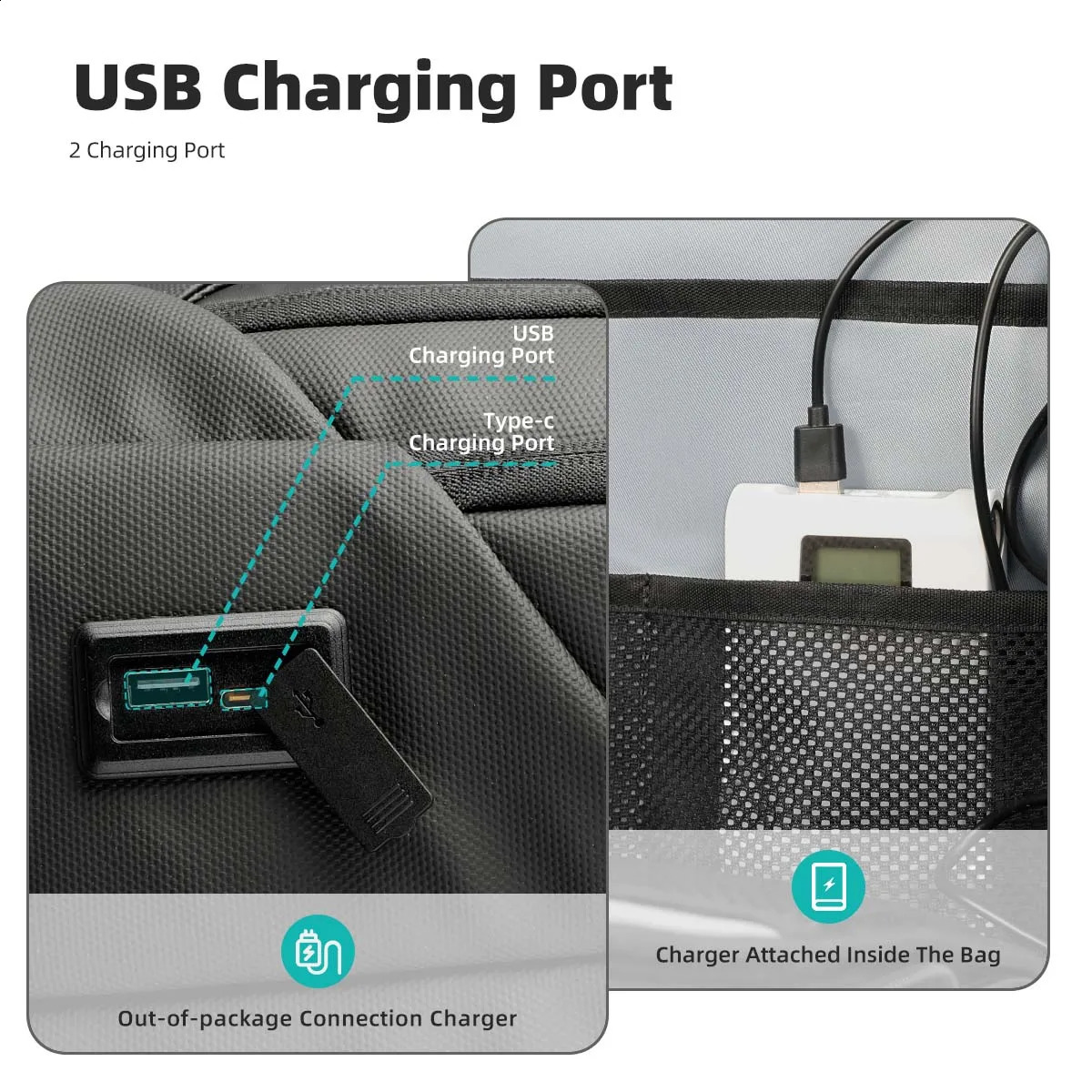 HK Mens Laptop Bag Waterproof School Bags for College Boys Male Business Sports Travel Backpack Men With USB Charging 240919