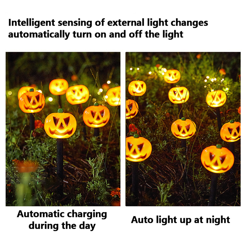 Source factory Halloween outdoor pumpkin lawn ground plug lights solar energy courtyard garden terrace atmosphere decoration
