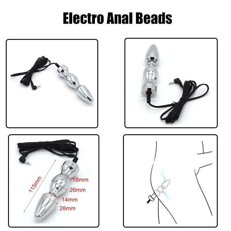Electro Shock Penis Ring Massage Anal Butt Plug Nipple Clamp