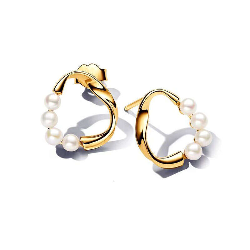 2024 New 18K Gold Plated Designer earring 925 Pure Silver Boutique Irregular Zircon and Pearl Series Earrings for Women's Jewelry Gifts