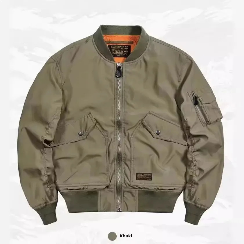 Spring Autumn Mens Stand Collar Casual Jacket Trendy Business Wear Fashionable Aviation Control Board Golf American Style 240911
