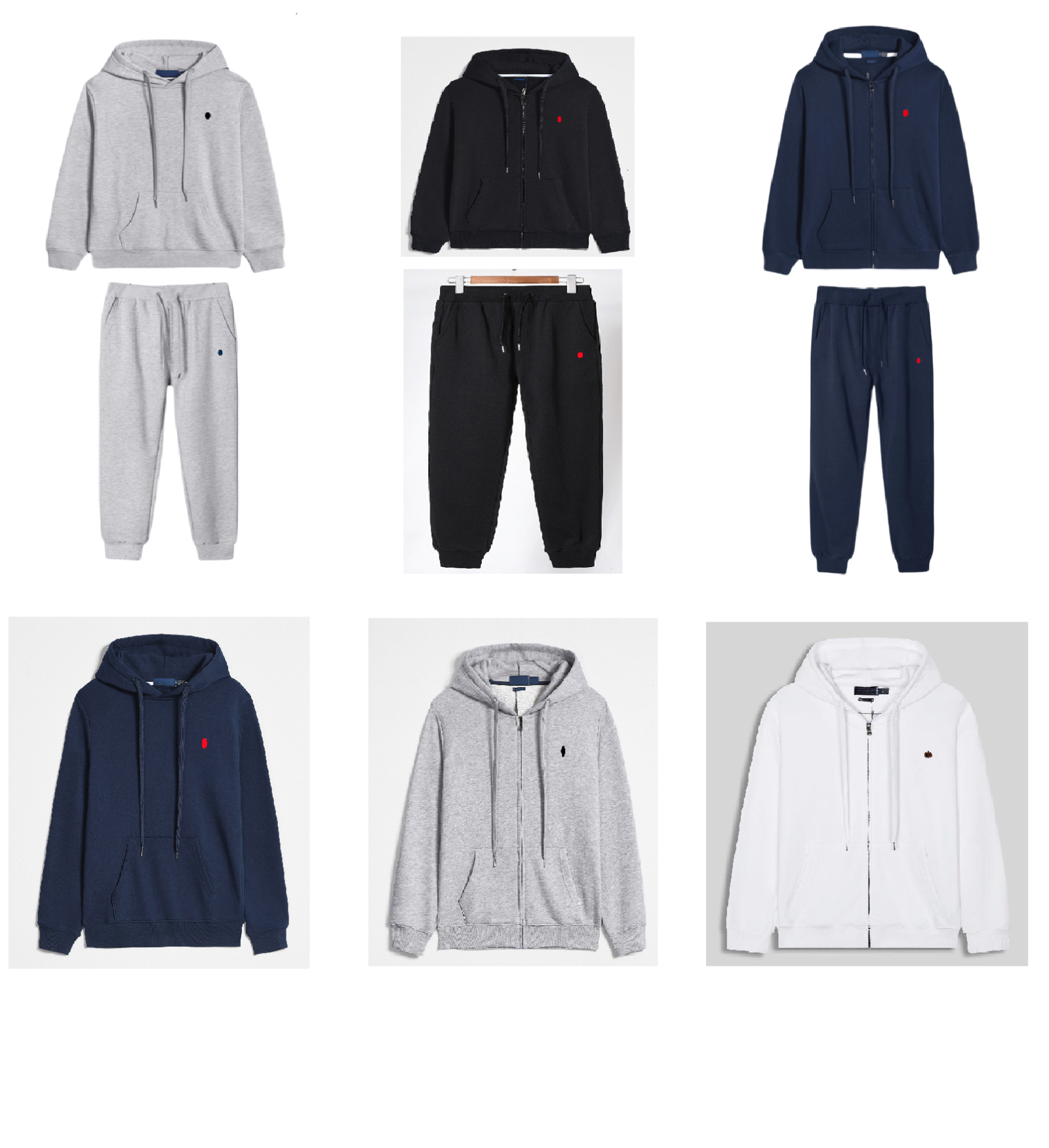 Mens Polo Tracksuit Designer Hoodies Men Designer Sweatsuit Set Cotton Mens Designer Sets Men Pants Designer Joggers Zip Up Hoodie Men S33