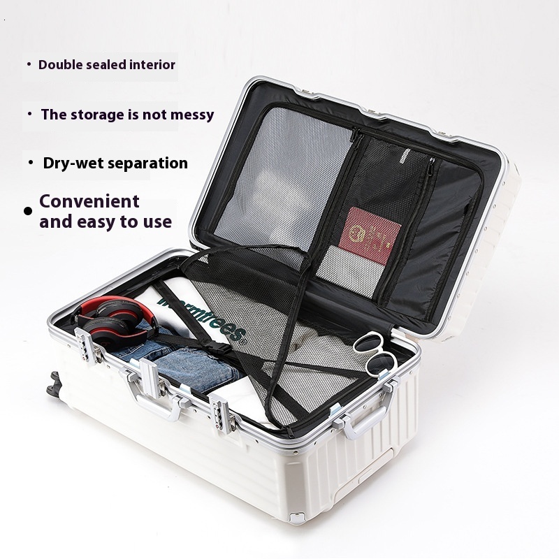 24 Aluminum Trolley Lage: Durable & Spacious Suitcase hot for Travelers