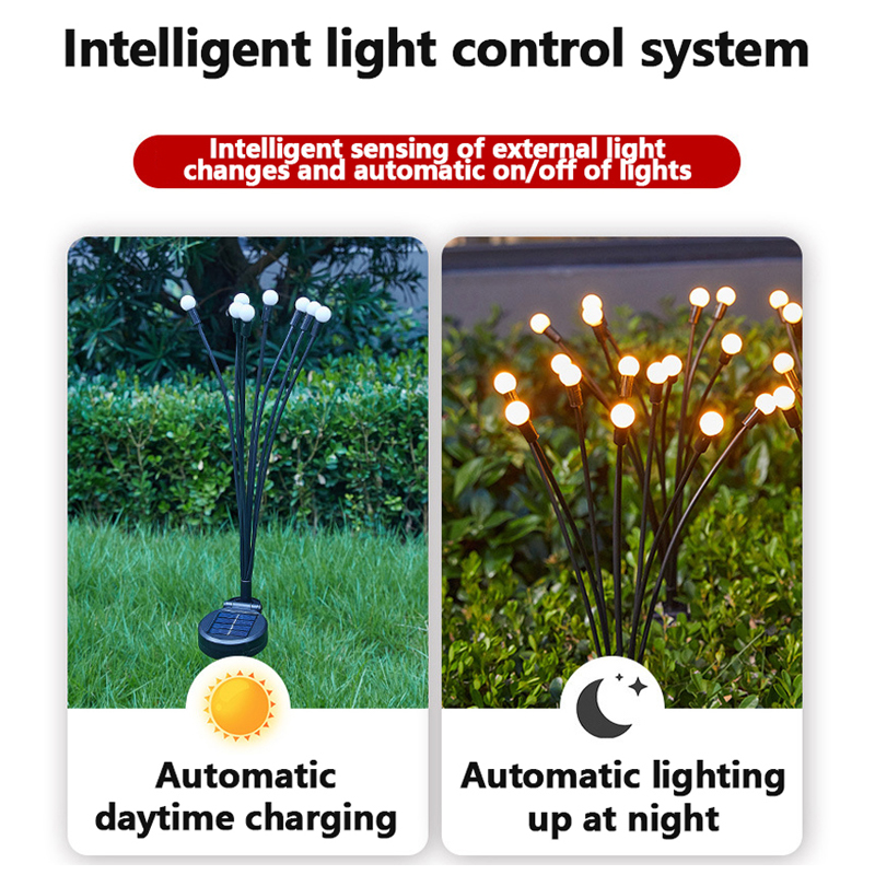 Solar garden light firefly outdoor lawn light home balcony garden greenery ambient light rural waterproof light
