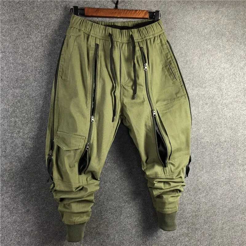 2025S Fashion Designer Panes Hombre Autumn Winter Baggy Cargo Casual Korean Trend Personty Zipper Haren Pants Men Clothing Strtwear