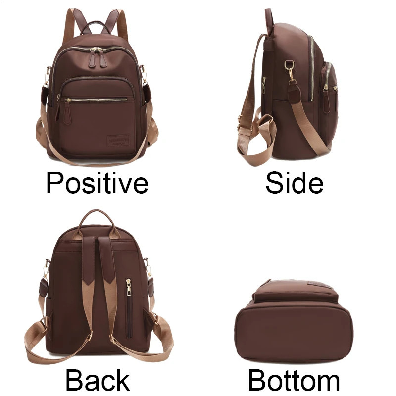 3in1 highquality antitheft backpack for women waterproof Oxford shoulder bag teenagers and girls Rucksack travel 240724
