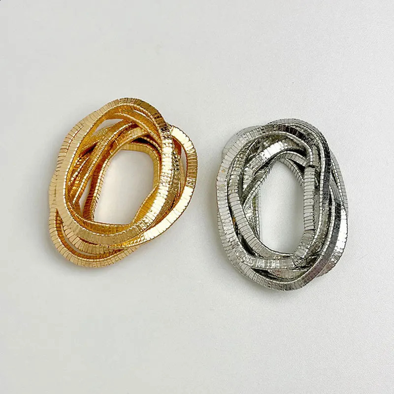 Modern Jewelry Multi Layers Metal Stretch Bracelets For Women Party Gifts Fine Accessories Trend 240923