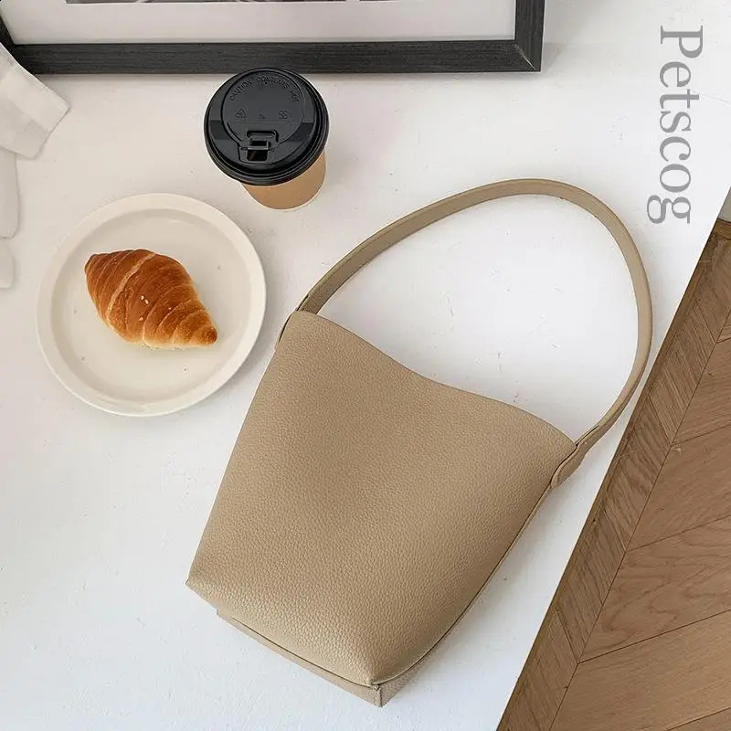 Pu Soft Leather Bucket Bag Large Capacity Womens Single Shoulder Bag er Female Tote Fashion Handbags Bolsas 240918