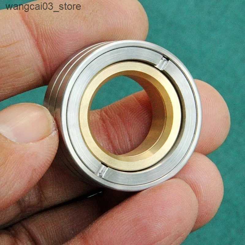 Decompression Toy Machinist Paragraph Ring Stainless Steel Fingertip Gyro Decompression Toys Antistress Technology EDC Hand Spinner Fidget Gift L24091