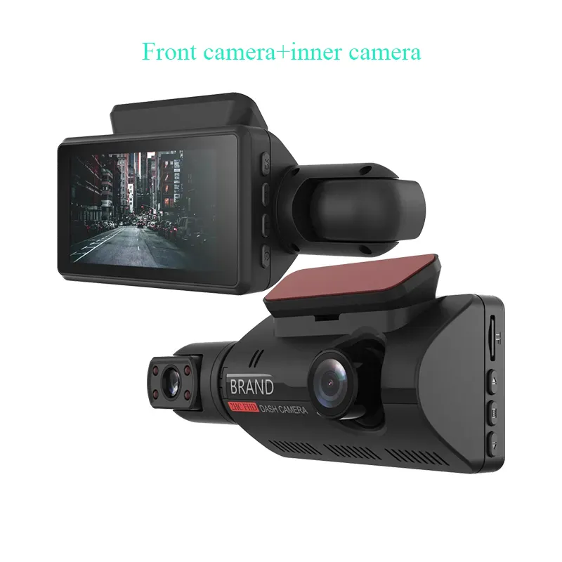 A68 3 Inch HD 1080P 2 Lens Car DVR WIFI Video Recorder Dash Cam 130 Degree Wide Angle Ultra Resolution Front Inner with Rear Camera Motion Detection