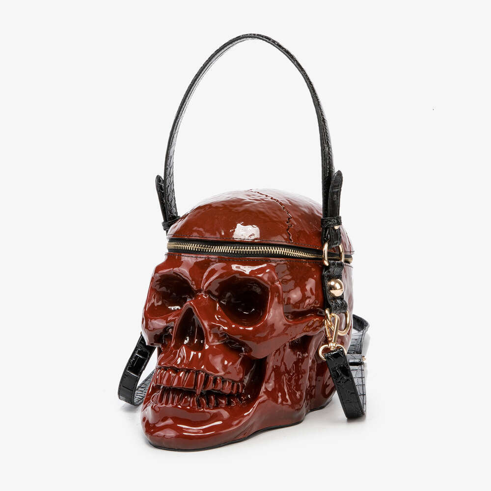 Halloween Style Long wallet European and American Skull Funny Handbag Women's Card bag storage Bag 4