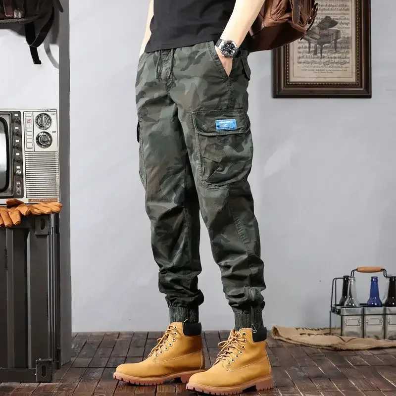 Multi Pocket Khaki Multipockets Mens Cargo Pants Outdoor Camo Autumn Hiking Male Trousers Camouflage Y2k Techwear High Quty Z240924