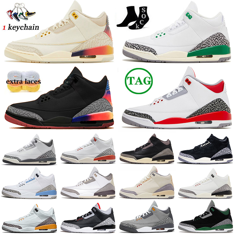 Athletic Basketball Shoes 3 Medellin Sunset Rio Palomino Lucky Green Fire Red A Ma Maniere Black Whitw Cement Racer Blue Outdoor Sports Trainers Sneakers