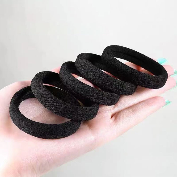 Morandi Tone Elastic Hair Rings for Bold High Ponytails - Set of 50