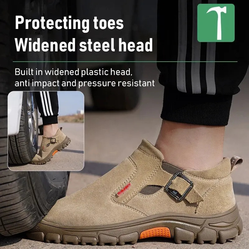 2025 new Men Smashing Anti Piercing Winter Plush Work Site High Top Labor Safety Protection Shoes 240904