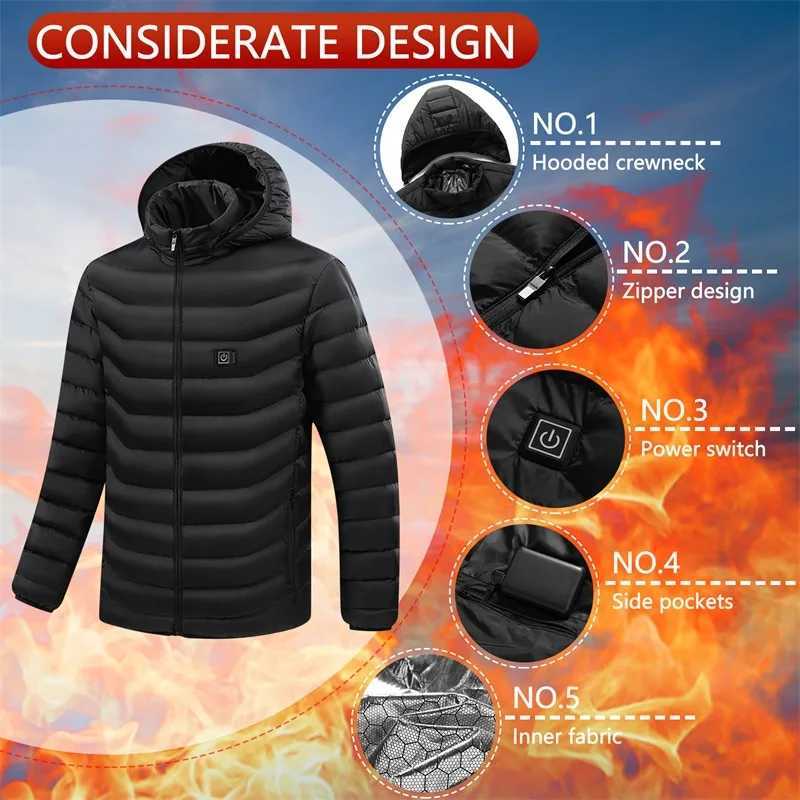 S-2xl hot jacket 2/4/9/15/19 hot jacket Zones electric heating top outdoor hunting hot jacket CL240924