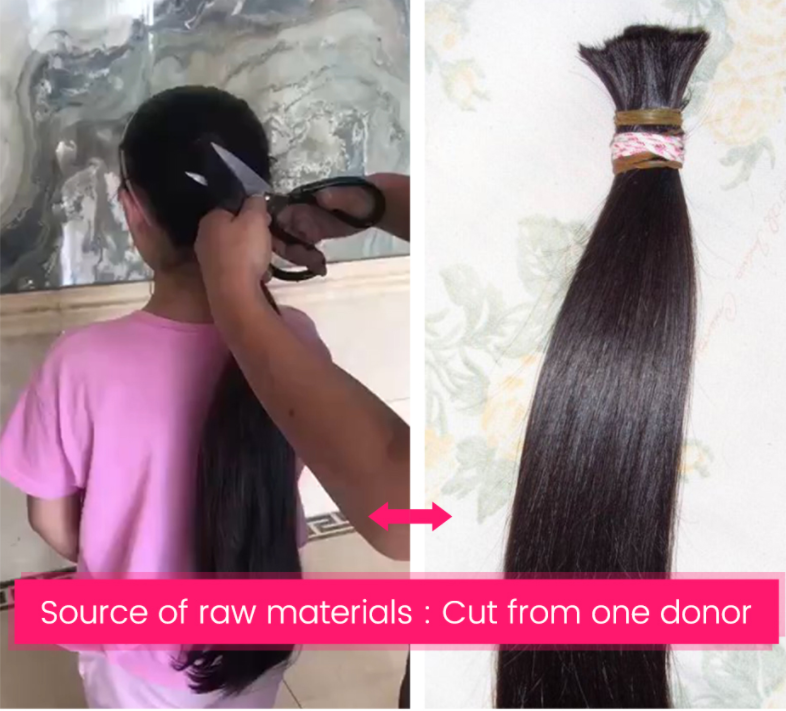 100% Human Hair High Quality Straight Double Drawn Raw Virgin Hair