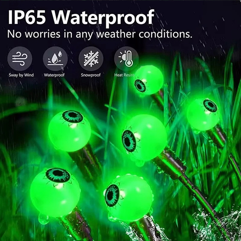 Halloween Solar Eyeball Ground String Ghost Eye Lights Outdoor Patio Lawn Party Holiday Decoration