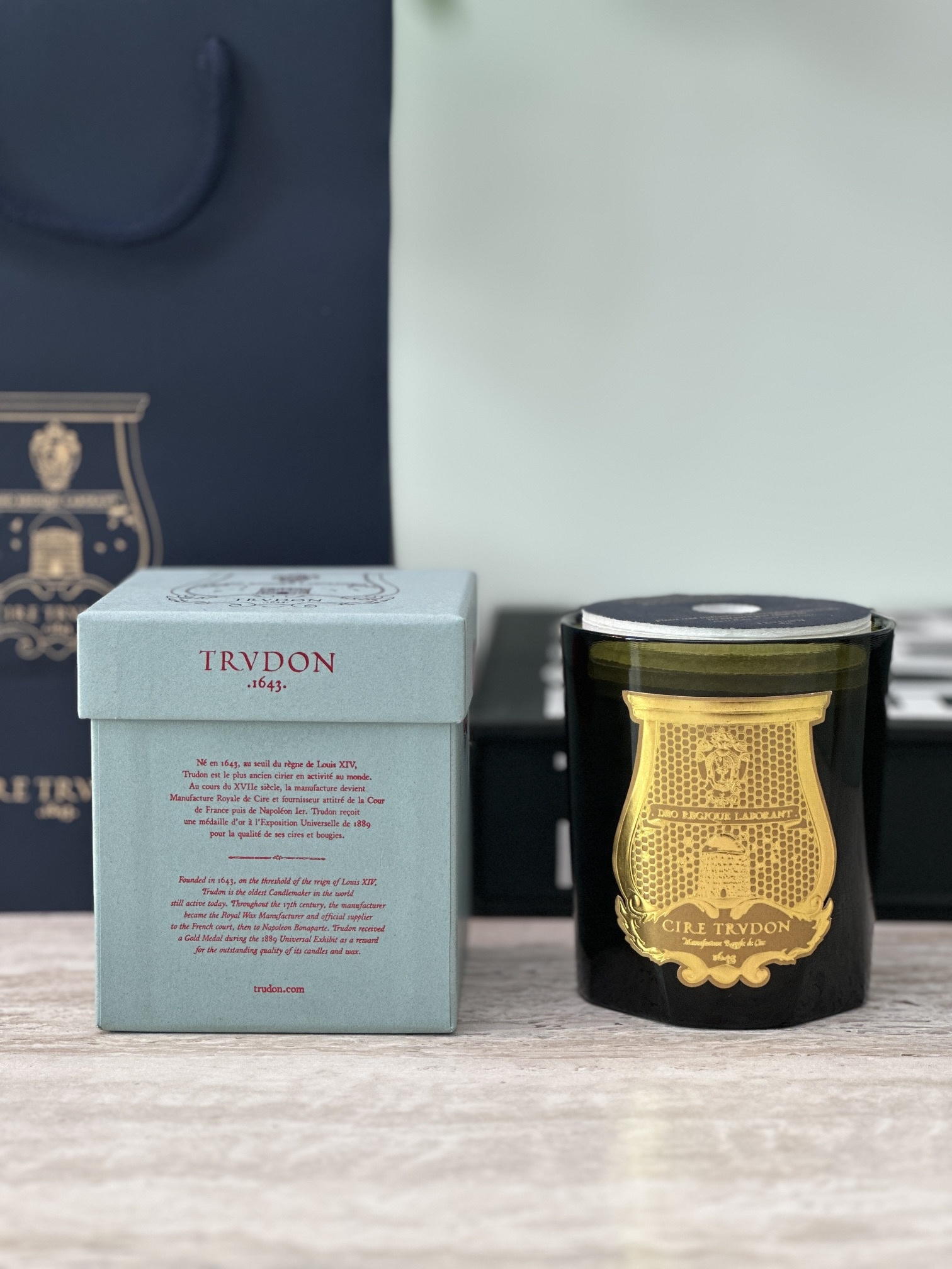 Cire Trudon tasse bougie parfumée plâtre maison décoration aromathérapie 270gCire de soja tasse parfum bougies non incluses