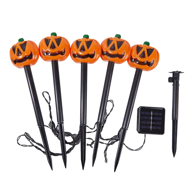 Source factory Halloween outdoor pumpkin lawn ground plug lights solar energy courtyard garden terrace atmosphere decoration