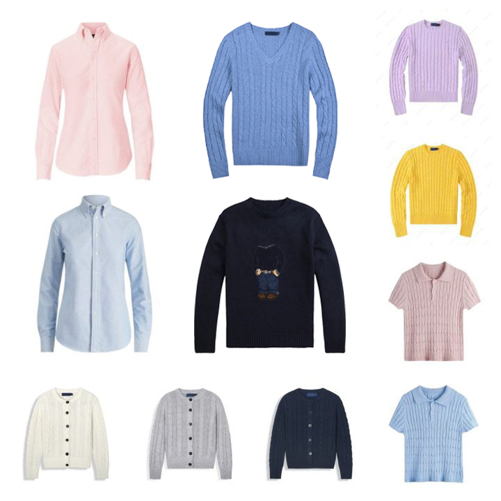 Womens Sweaters Designer Round Neck V-Neck Sweater Twist Pullover Pony Embroidery Top Knitwear Cardigan