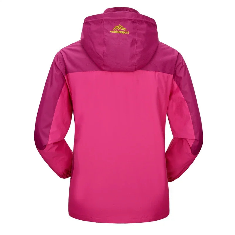 Womens Autumn Hiking Jacket Outdoor Raincoat Windproof Waterproof Hooded Camping Bike Climbing Warmth 240919