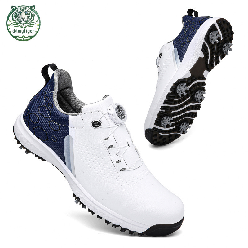 ddmytiger Golf men's shoes, waterproof and breathable activity spikes, rotating shoelaces, women's golf shoes A ddmythur