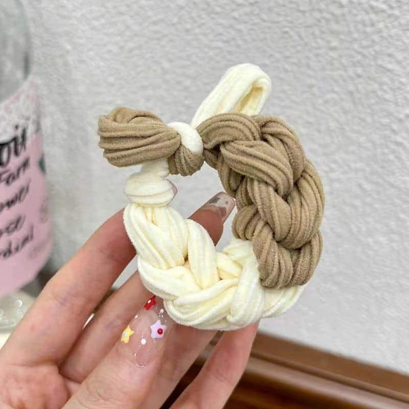 High-Elastic Dopamine Style Hair Scrunchies - Bold & Braided Design for All Hair Types