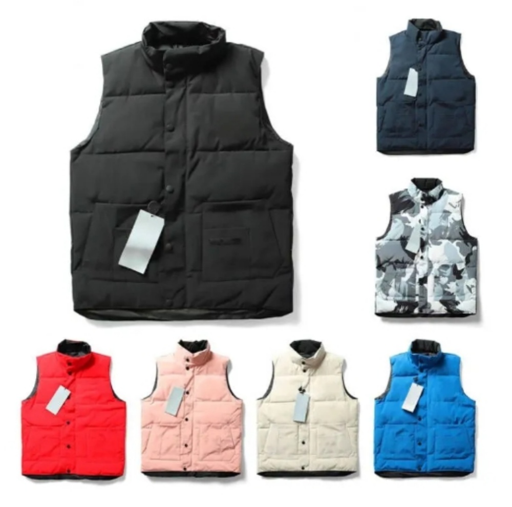 Winter gilet mens vest designer down jacket luxury man woman feather filled material coat embroidered badge warm outerwear full label jackets pop couple coats 201