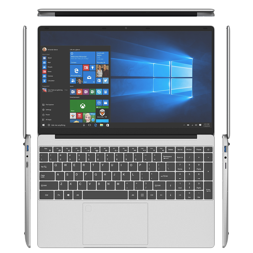 High Performance 15.6" FHD Laptop with Intel Pentium N5100 CPU, 12GB RAM, and 256GB SSD