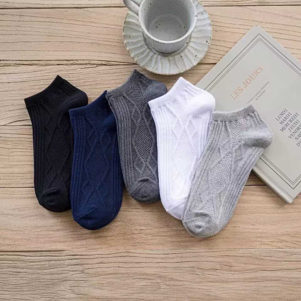 5 pairs/set of letter printed mens socks low cut ankle socks for summer and spring W240905