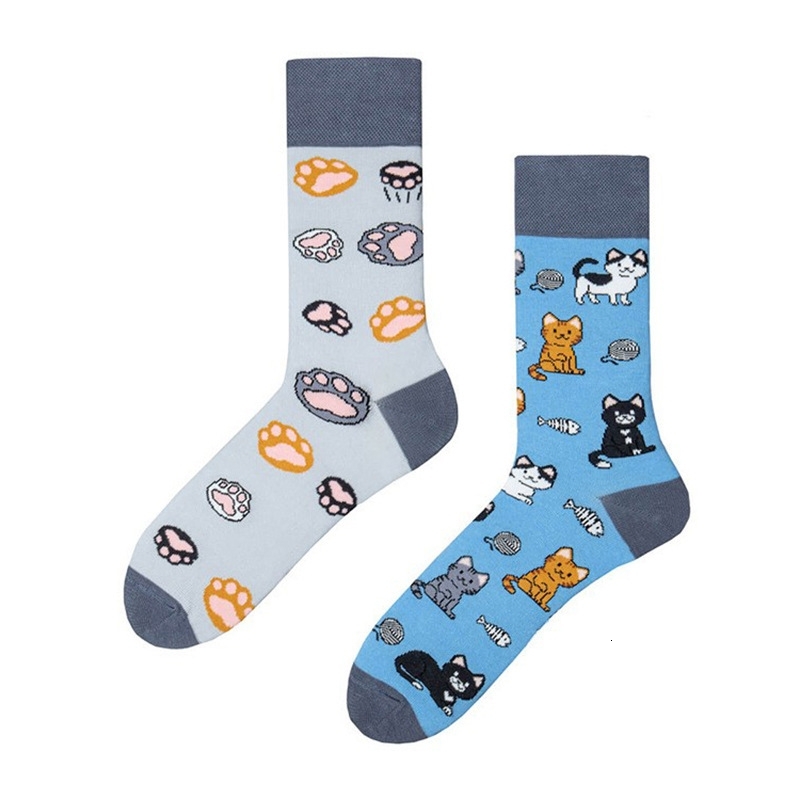 Mens And Womens Socks Personalized Cartoon AB Trendy Hosiery Creative Fashion Sports Cartoon Mid Tube Cotton Socks