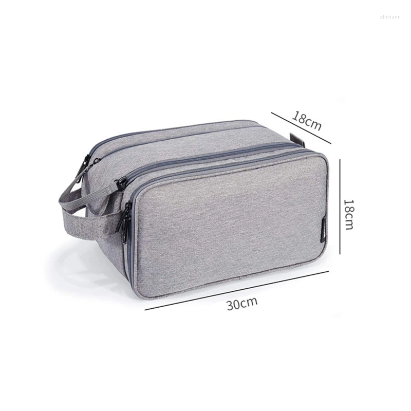 Cosmetic Bags Travel Waterproof Oxford Toiletry Wash Storage Hand Bag Women Men Large Double Layer Shaving Case Portable Shower Makeup zhanyishengli