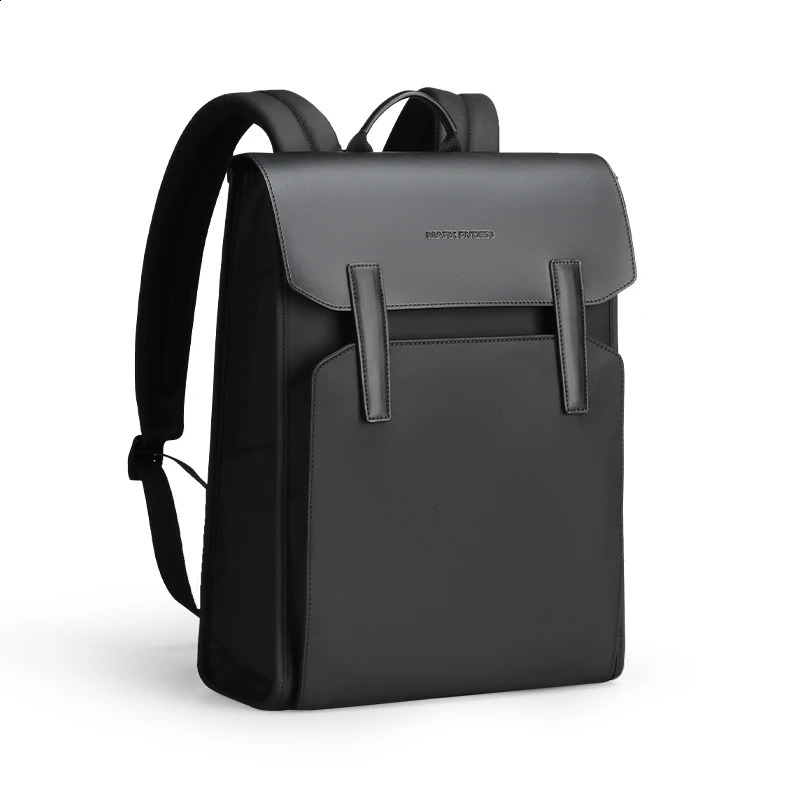 Mark Ryden Classic Business Work Black Leather Backpack 156 Inch Laptop Waterproof Bag School Bags bacbackpack for men 240919