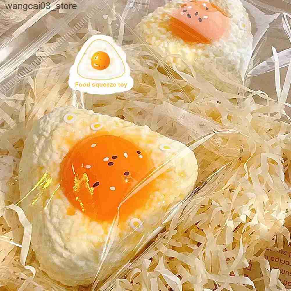 Decompression Toy Squeeze Toy Soft Egg Yolk Rice Ball Tpr New Fidget Toy Stress Relief Novelty Gift For Kids Adults N9m1 L240910