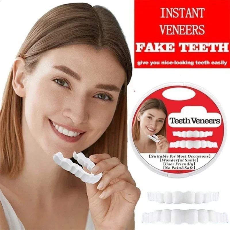 Arrival Upper Plus Lower Flex Whitening Fake Tooth Denture Veneer Braces High Cost Performance 240914