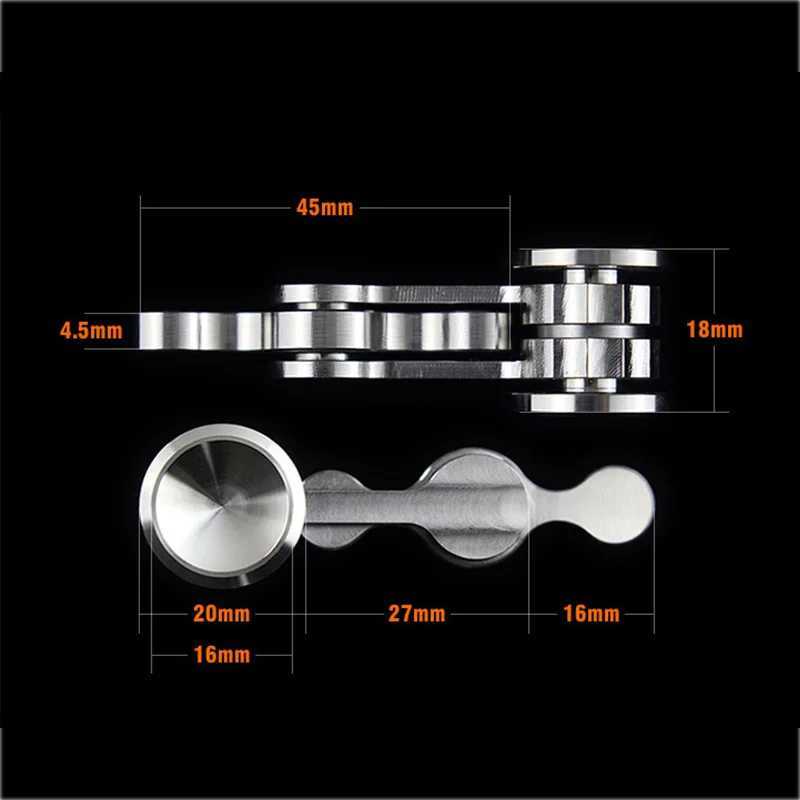 Decompression Toy Fidget Spinner 304 Double Pendulum Stainless Steel Chaotic Pendulum Fidget Spinner EDC Adult Decompression Toys L240910