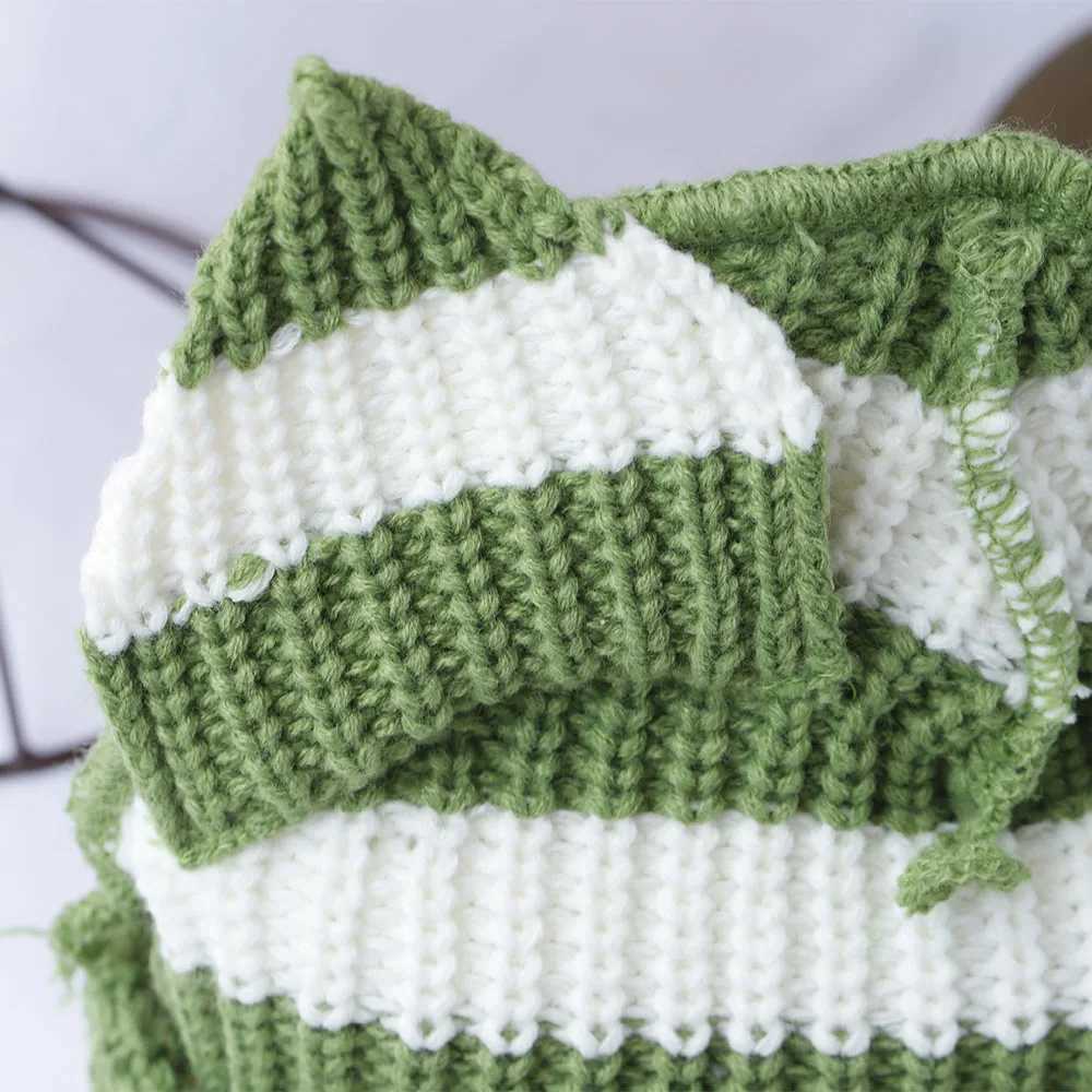 2024 New Cute Fashion Hoodie Lover Boy Ears Knitted Double Layer Warm Fox Ears Wool Hat Niche Design Hip Hop Personalized Cold Hat W240924