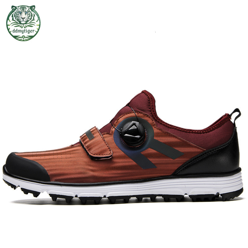 Ddmytiger Autumn men's rotary buckle outdoor anti slip and broken nail colorful golf shoes, breathable, lightweight, casual sports shoes XXMA ddm