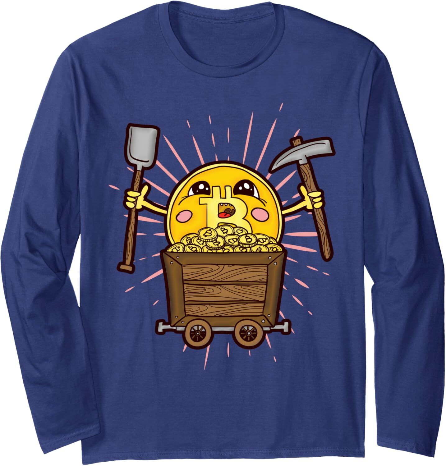 Long Sleeve Shirts for Men sweatshirt Bitcoin Treasure Hunt Funny Cryptocurrency Gift Long Sleeve Tee Streetwear Casual tops clothes comfort